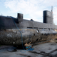 El submarino de Peter Madsen bajo custodia policial en Copenhague. Imagen: Jens Dresling/Ritzau Foto vía AP